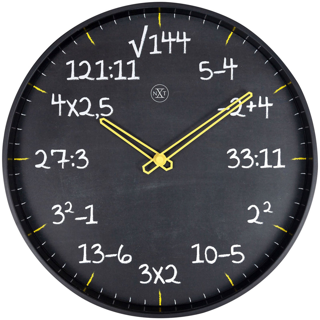 NeXtime Maths Kids Wall Clock Black 30cm 577363ZW 1