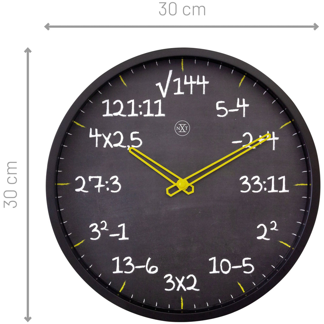 NeXtime Maths Kids Wall Clock Black 30cm 577363ZW 6