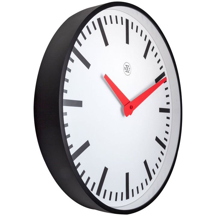 NeXtime Newcastle Wall Clock Black White 40cm 577359ST 3