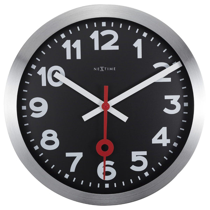 NeXtime Numerical Station Wall Clock Black 35cm 573999ARZW 2