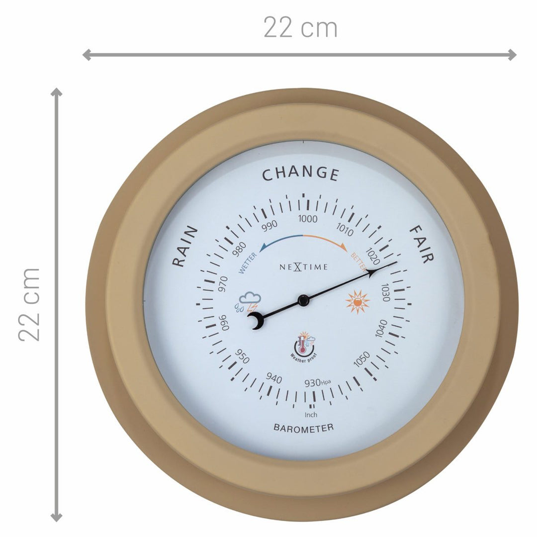 NeXtime Orchid Outdoor Weatherproof Barometer Brown 22cm 574303BR 7