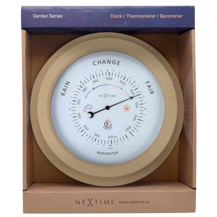 NeXtime Orchid Outdoor Weatherproof Barometer Brown 22cm 574303BR 9