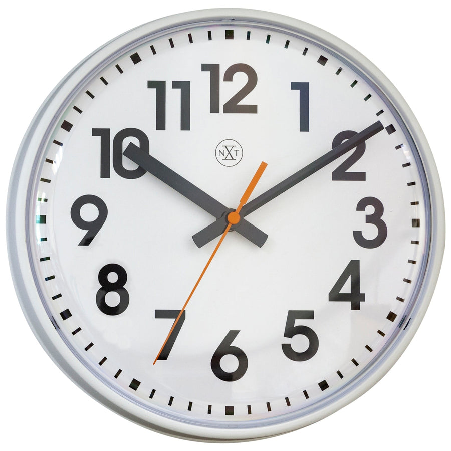 NeXtime Peter Classic Bold Wall Clock White 26cm 577367WI 1