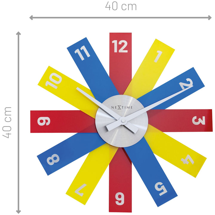 NeXtime Plexi Wall Clock Multicolour 40cm 573285DI 6