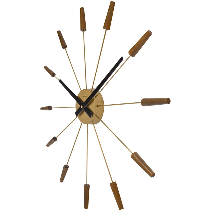 NeXtime Plug Inn Wall Clock Gold Brown 58cm 572610BR 4