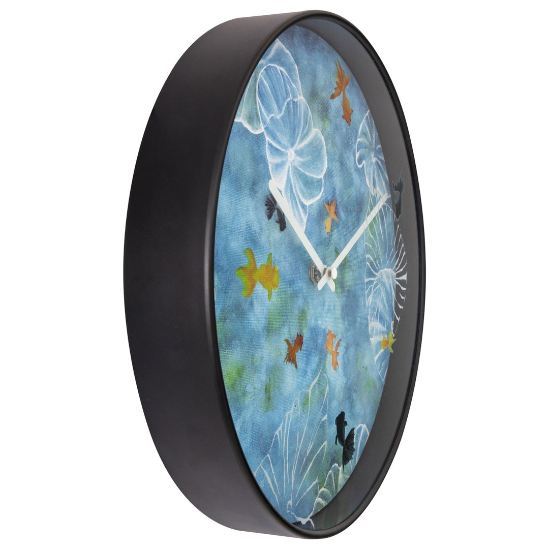 NeXtime Pond Artistic Peace Calm Wall Clock Blue 30cm 573312 3