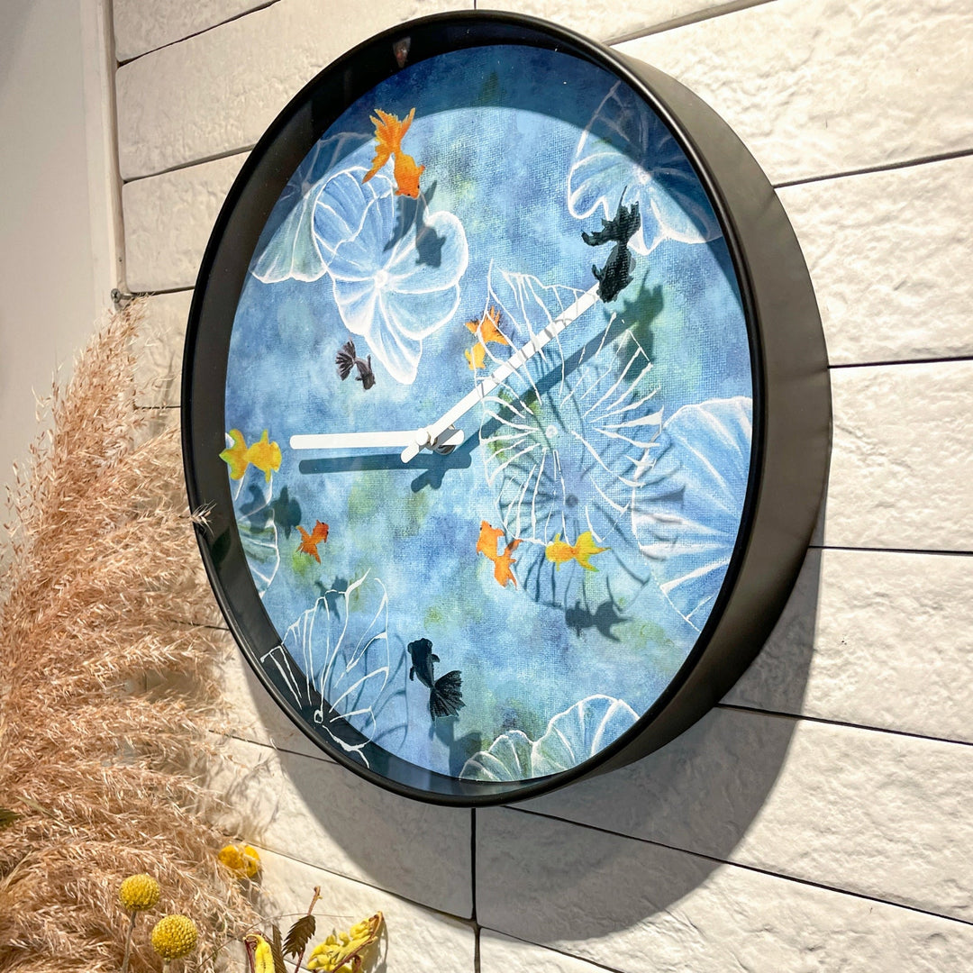 NeXtime Pond Artistic Peace Calm Wall Clock Blue 30cm 573312 6