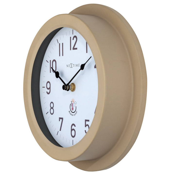 NeXtime Poppy Outdoor Weatherproof Wall Clock Brown 22cm 574301BR 5