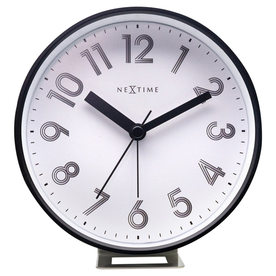 NeXtime Reflect Wall Desk Alarm Clock White 14cm 575236WI 1