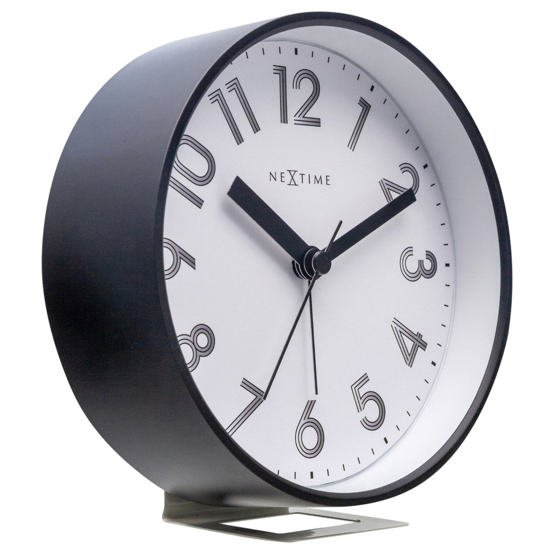 NeXtime Reflect Wall Desk Alarm Clock White 14cm 575236WI 3