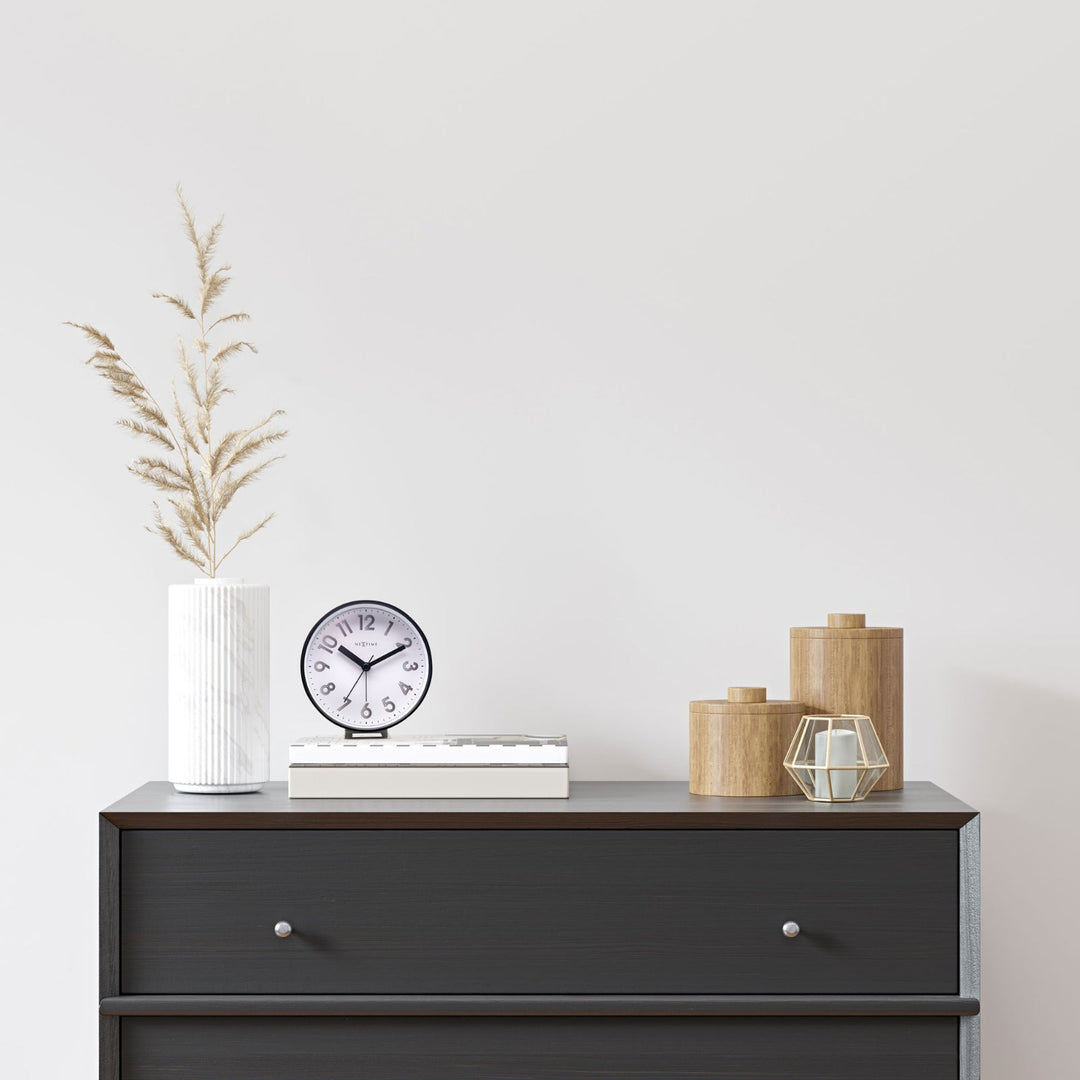 NeXtime Reflect Wall Desk Alarm Clock White 14cm 575236WI 6