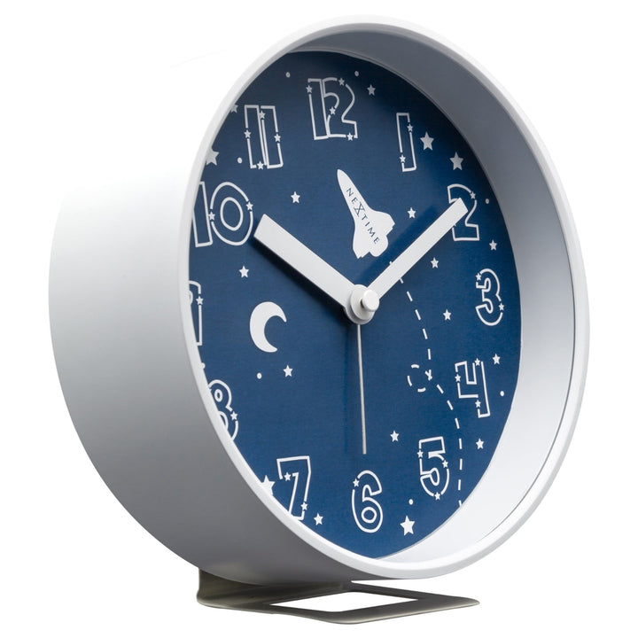 NeXtime Rocket Kids Night Light Wall Desk Alarm Clock Blue 14cm 575235BL 3