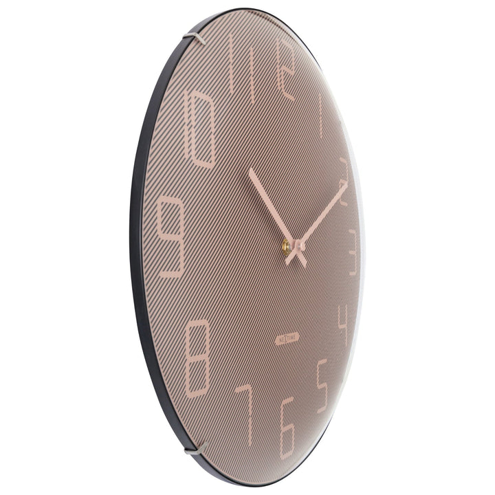 NeXtime Shade Domed Glass Wall Clock Pink 35cm 573299RZ 3
