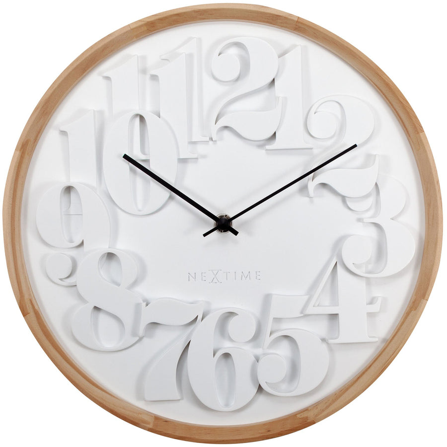 NeXtime Shunkan Japanese Design Wall Clock White 29cm 573273 1