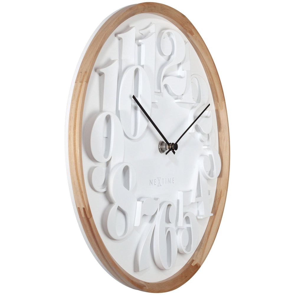 NeXtime Shunkan Japanese Design Wall Clock White 29cm 573273 2