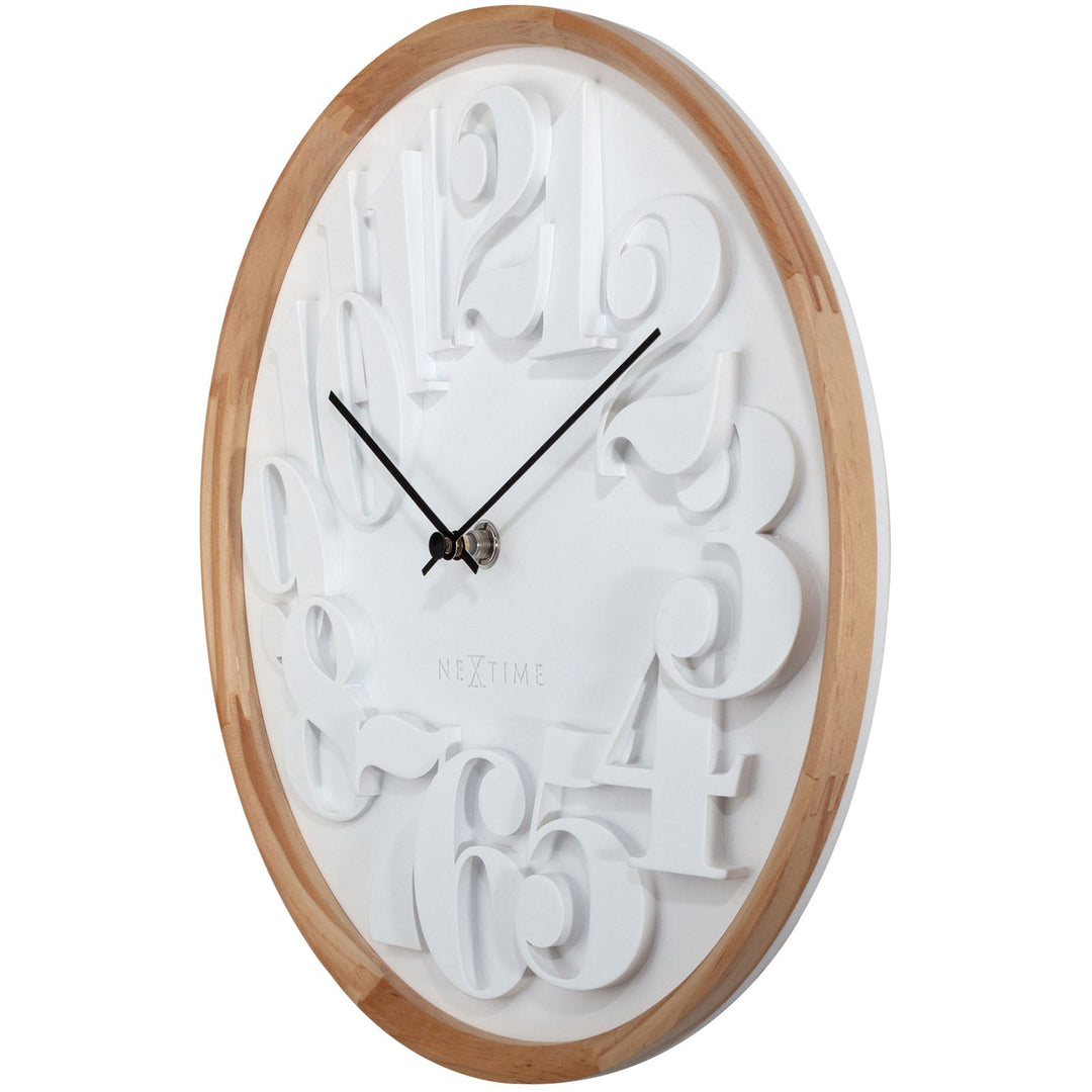 NeXtime Shunkan Japanese Design Wall Clock White 29cm 573273 3