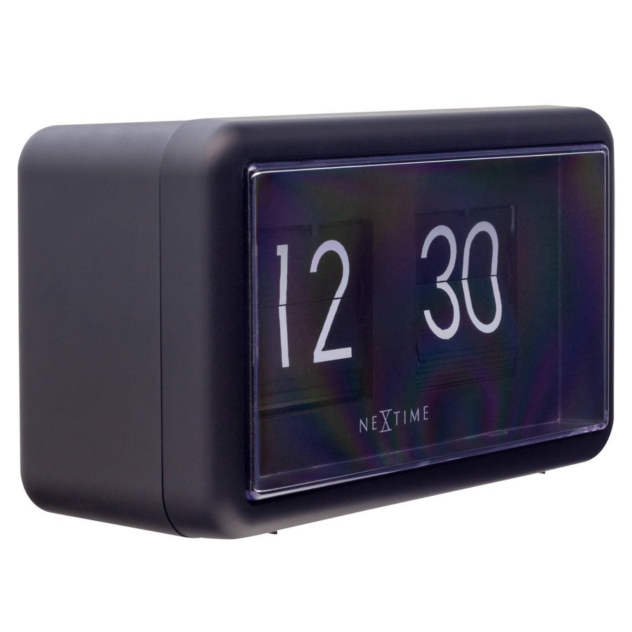 NeXtime Small Flip Wall or Desk Clock Black 18cm 575228ZW 1