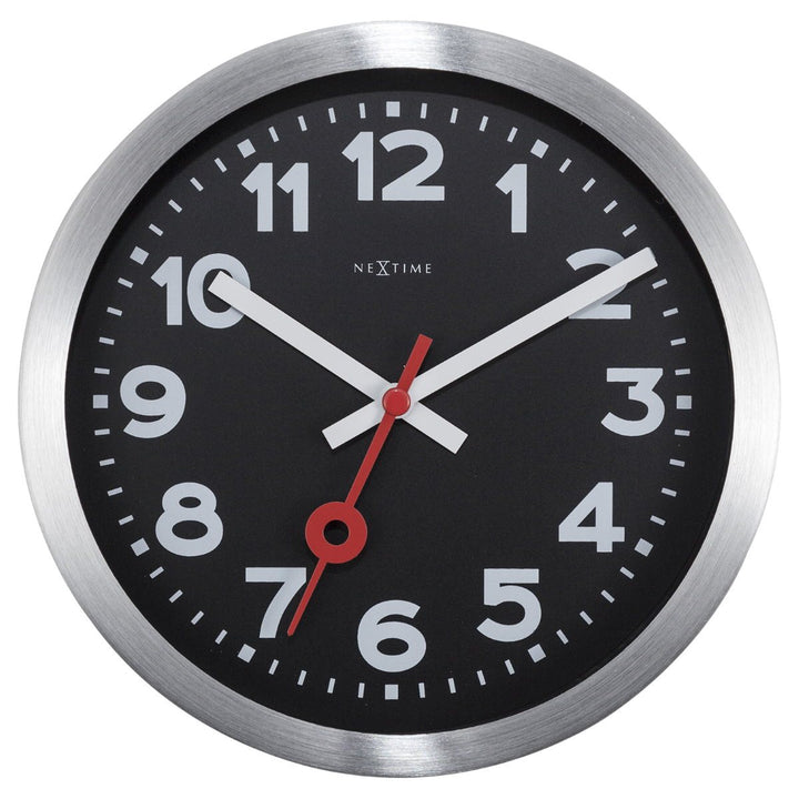 NeXtime Station Number Wall or Desk Clock Black 19cm 573998ARZW 2