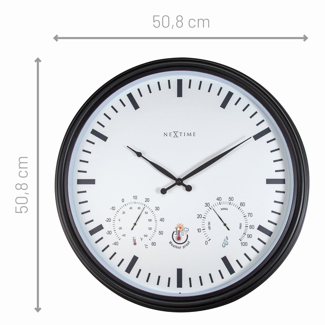 NeXtime Sunflower Temperature Humidity Outdoor Wall Clock 51cm 574306ZW 9