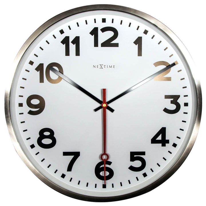 NeXtime Super Station Wall Clock White 55cm 573127AR 1
