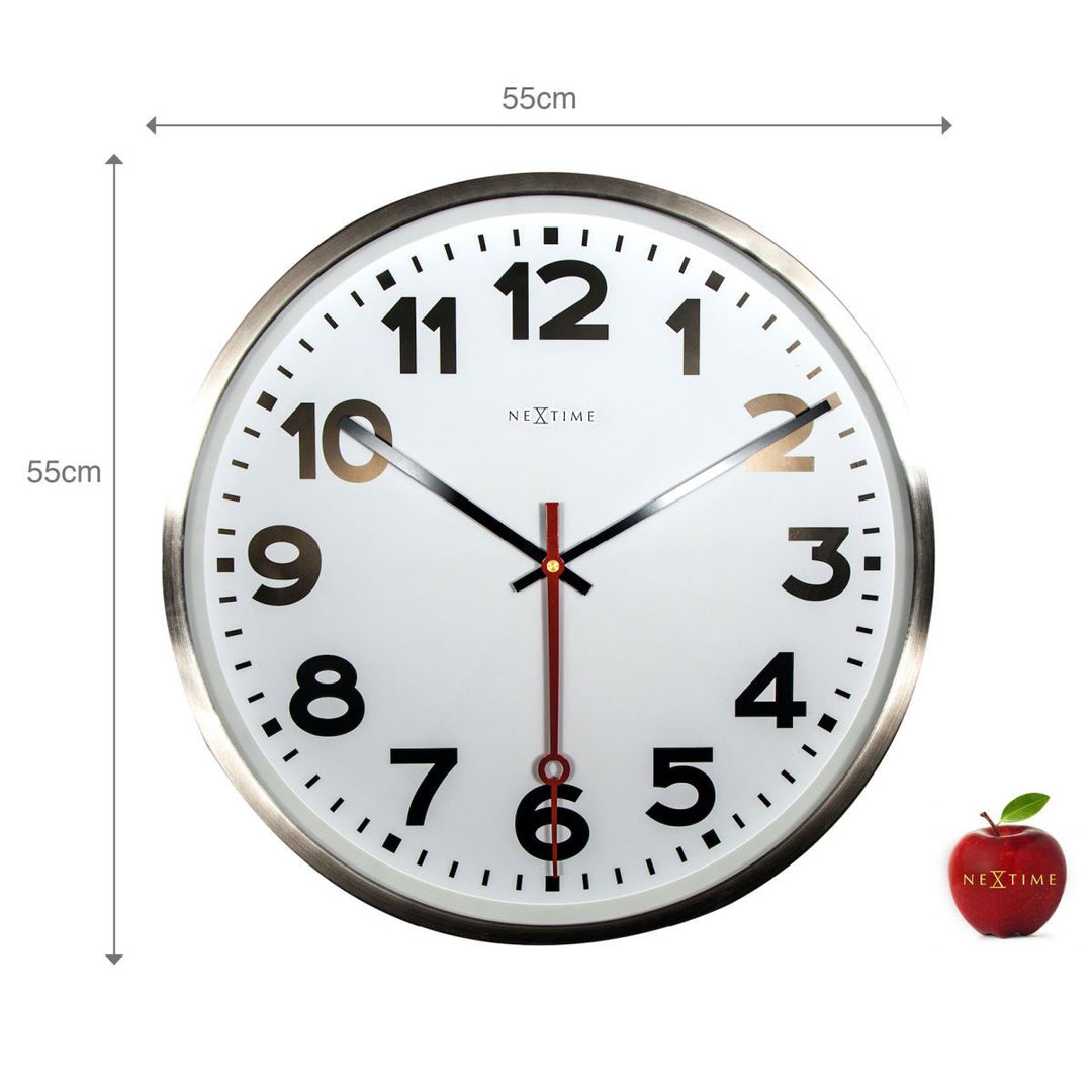 NeXtime Super Station Wall Clock White 55cm 573127AR 3