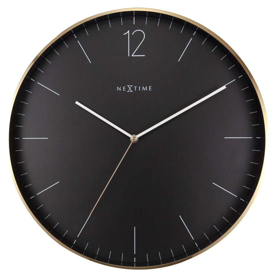 NeXtime Very Essential Wall Clock Black Gold 40cm 573258ZW 1