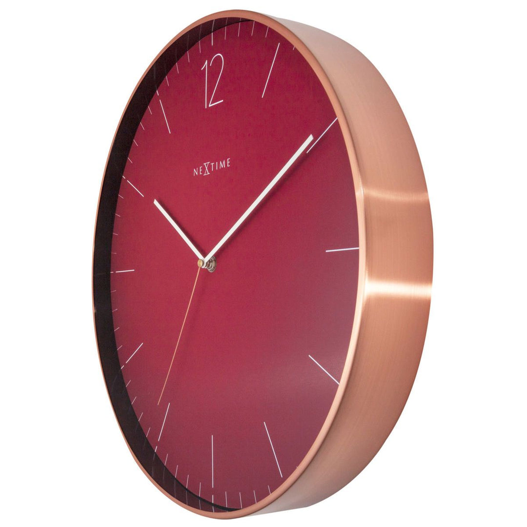 NeXtime Very Essential Wall Clock Wine Red Copper 40cm 573258RO 3
