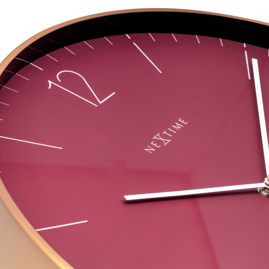NeXtime Very Essential Wall Clock Wine Red Copper 40cm 573258RO 4