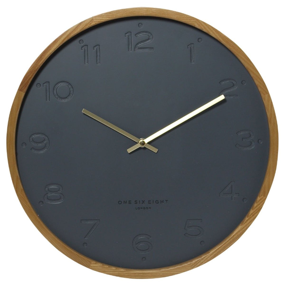 One Six Eight London Freya Wall Clock Charcoal Grey 35cm 21009 3