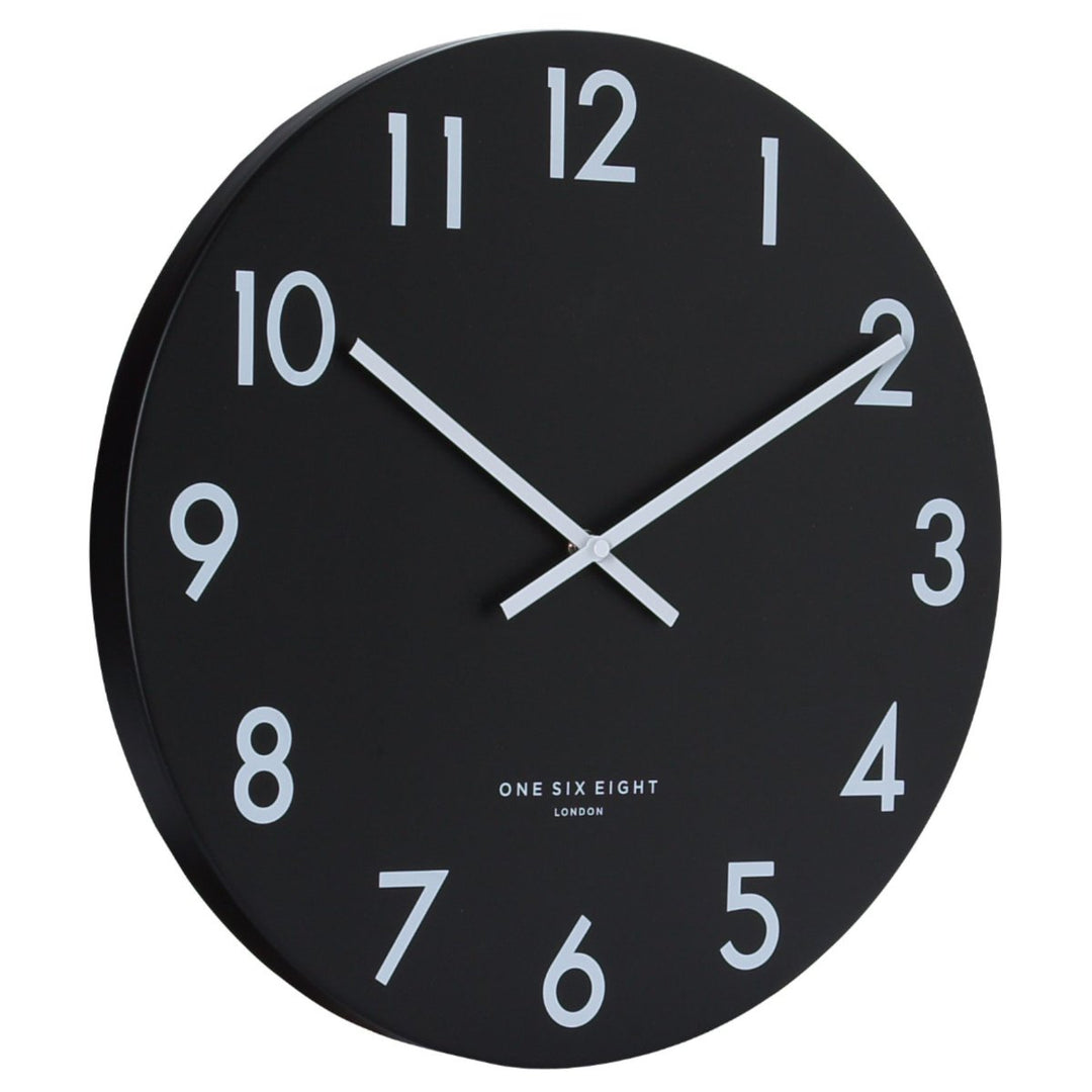 One Six Eight London Jackson Wall Clock Black 40cm 22101 2