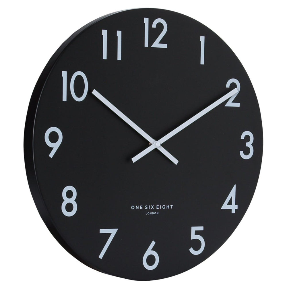 One Six Eight London Jackson Wall Clock Black 40cm 22101 2