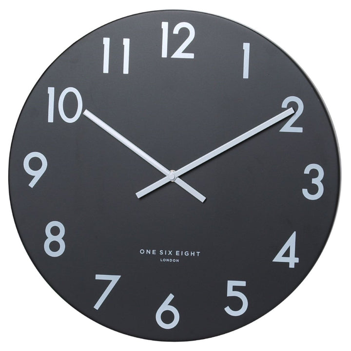 One Six Eight London Jackson Wall Clock Black 60cm 22102 3