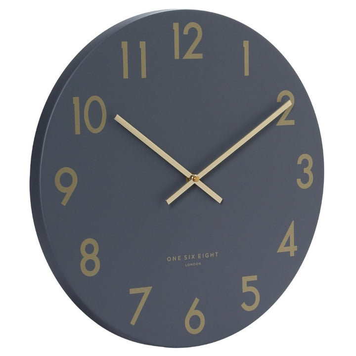 One Six Eight London Jones Wall Clock Charcoal Grey 30cm 22103 2
