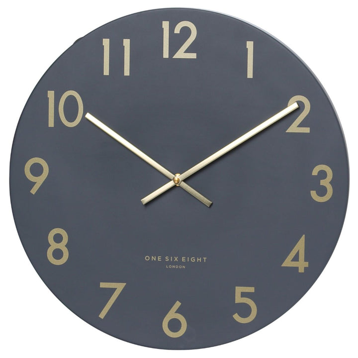 One Six Eight London Jones Wall Clock Charcoal Grey 30cm 22103 3