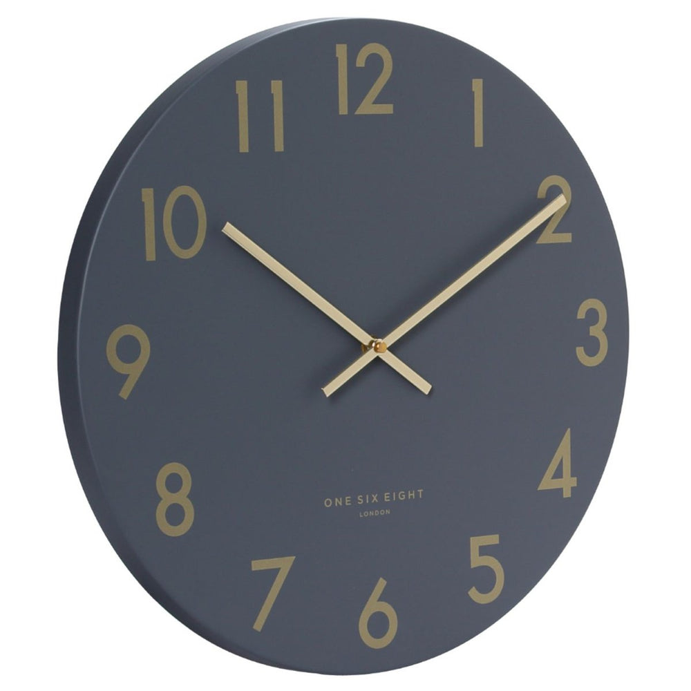 One Six Eight London Jones Wall Clock Charcoal Grey 40cm 22104 2