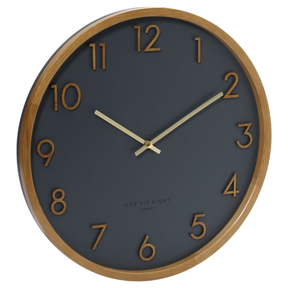 One Six Eight London Scarlett Wall Clock Charcoal Grey 50cm 21007 2