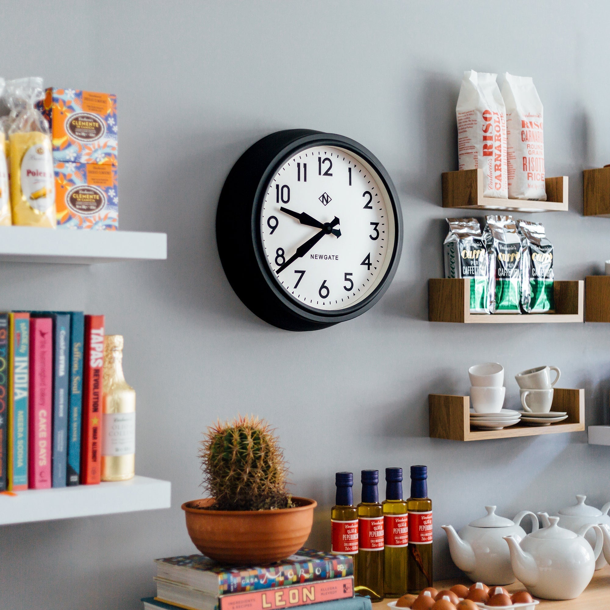 Buy Newgate 50s Electric Retro Wall Clock Black 37cm Online