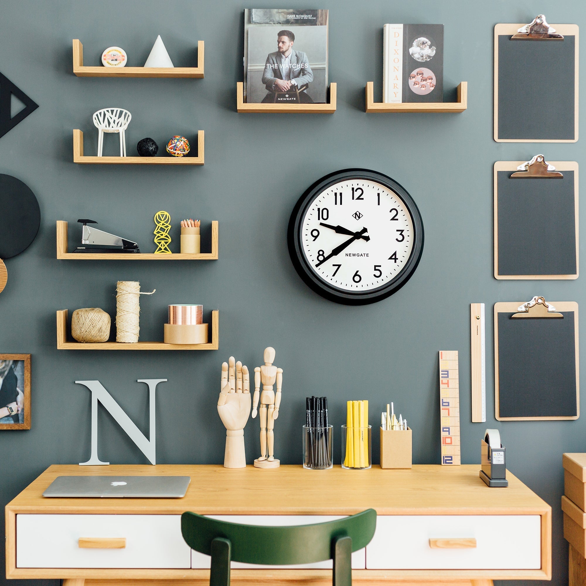 Buy Newgate 50s Electric Retro Wall Clock Black 37cm Online