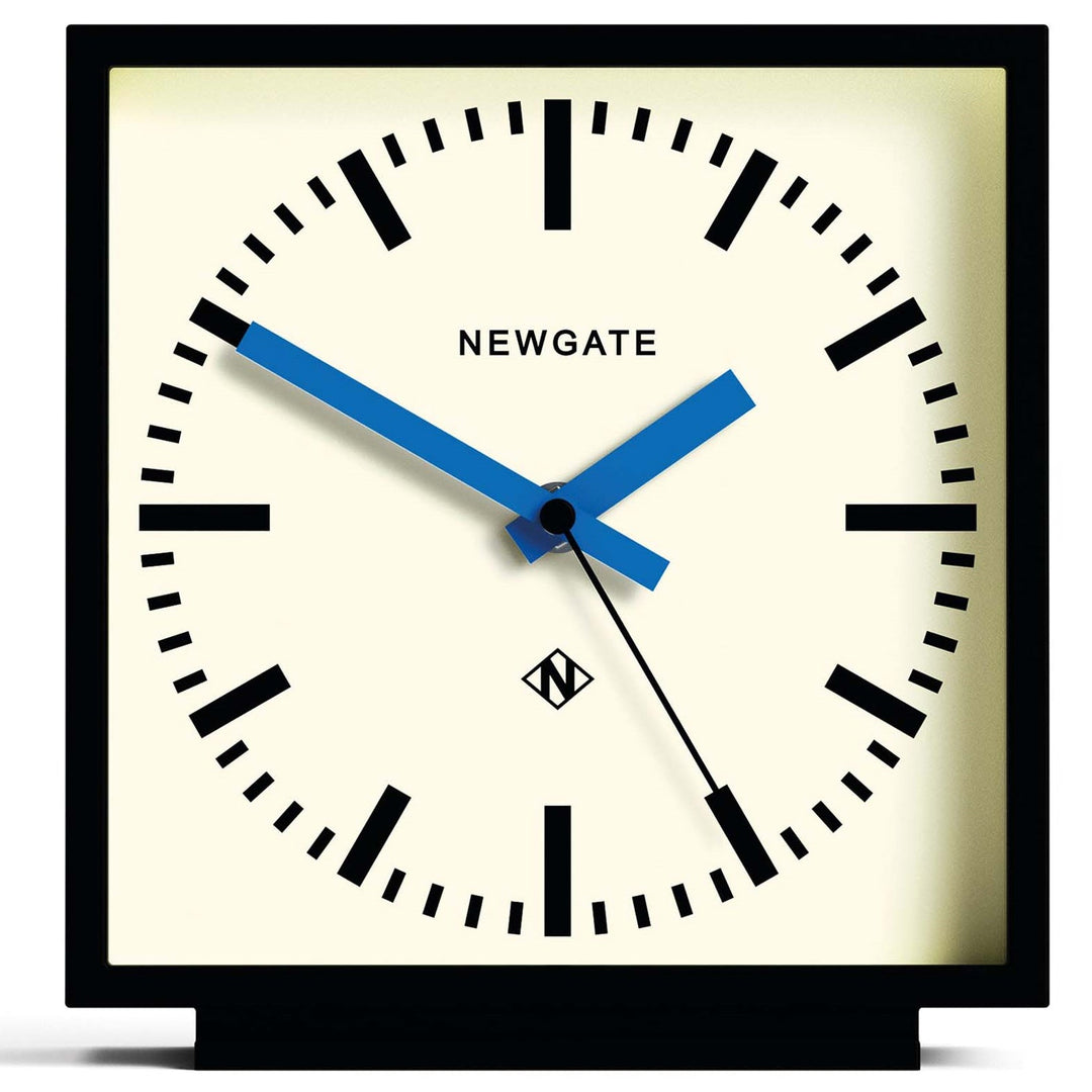 Newgate Amp Mantel Clock Black With Blue Hands 20cm NGMAN/AMP390KICE 1