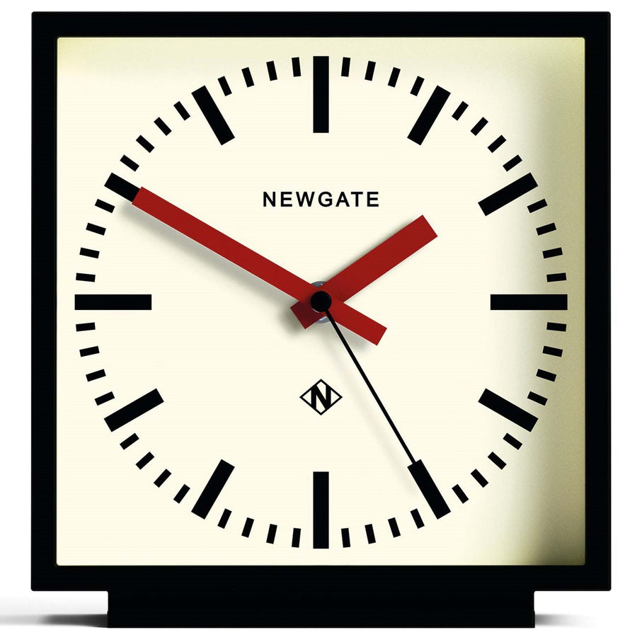 Newgate Amp Mantel Clock Black With Red Hands 20cm NGMAN/AMP390KFR 1