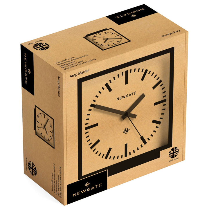 Newgate Amp Mantel Clock Black With Red Hands 20cm NGMAN/AMP390KFR 5