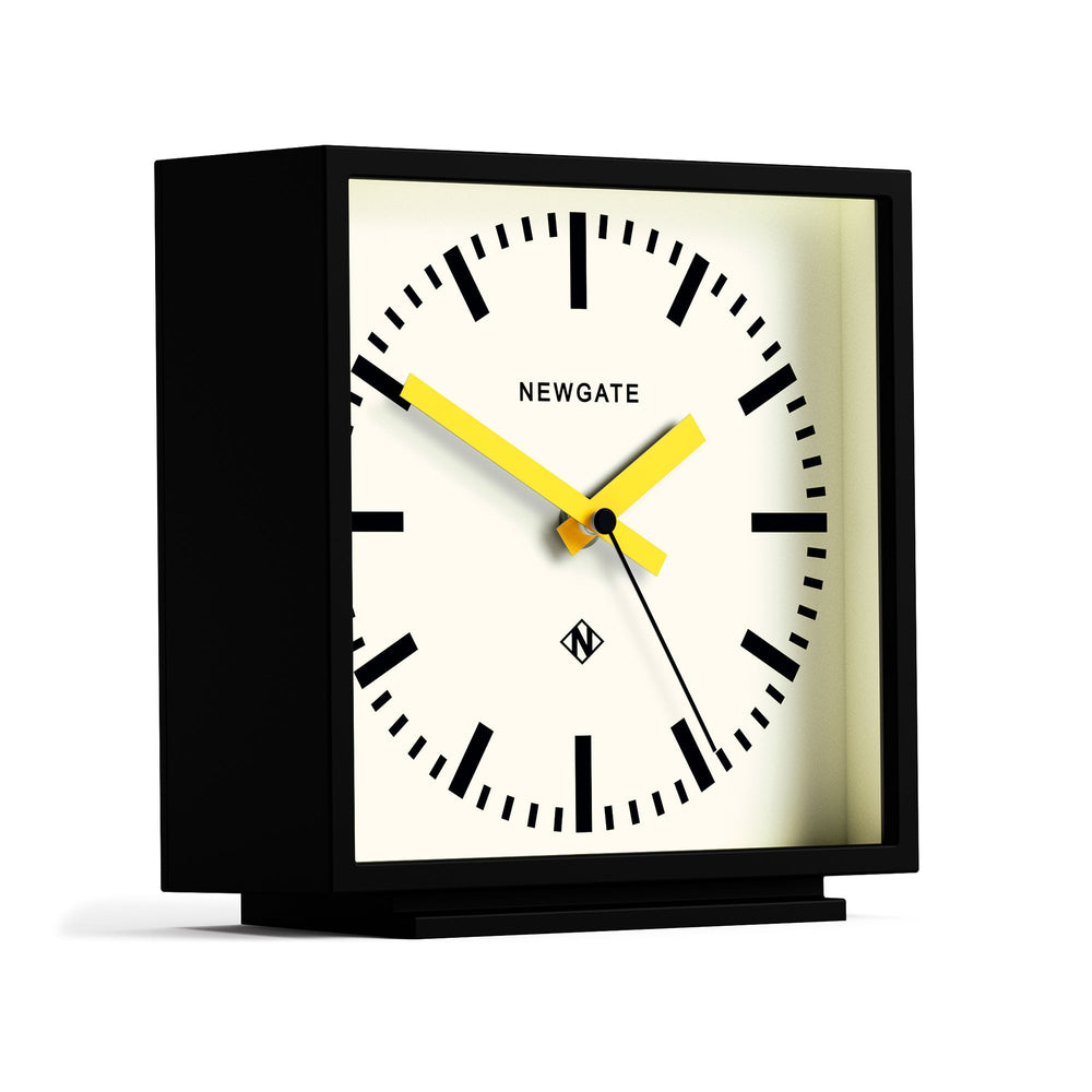 Newgate Amp Mantel Clock Black With Yellow Hands 20cm NGMAN/AMP390KCY 2