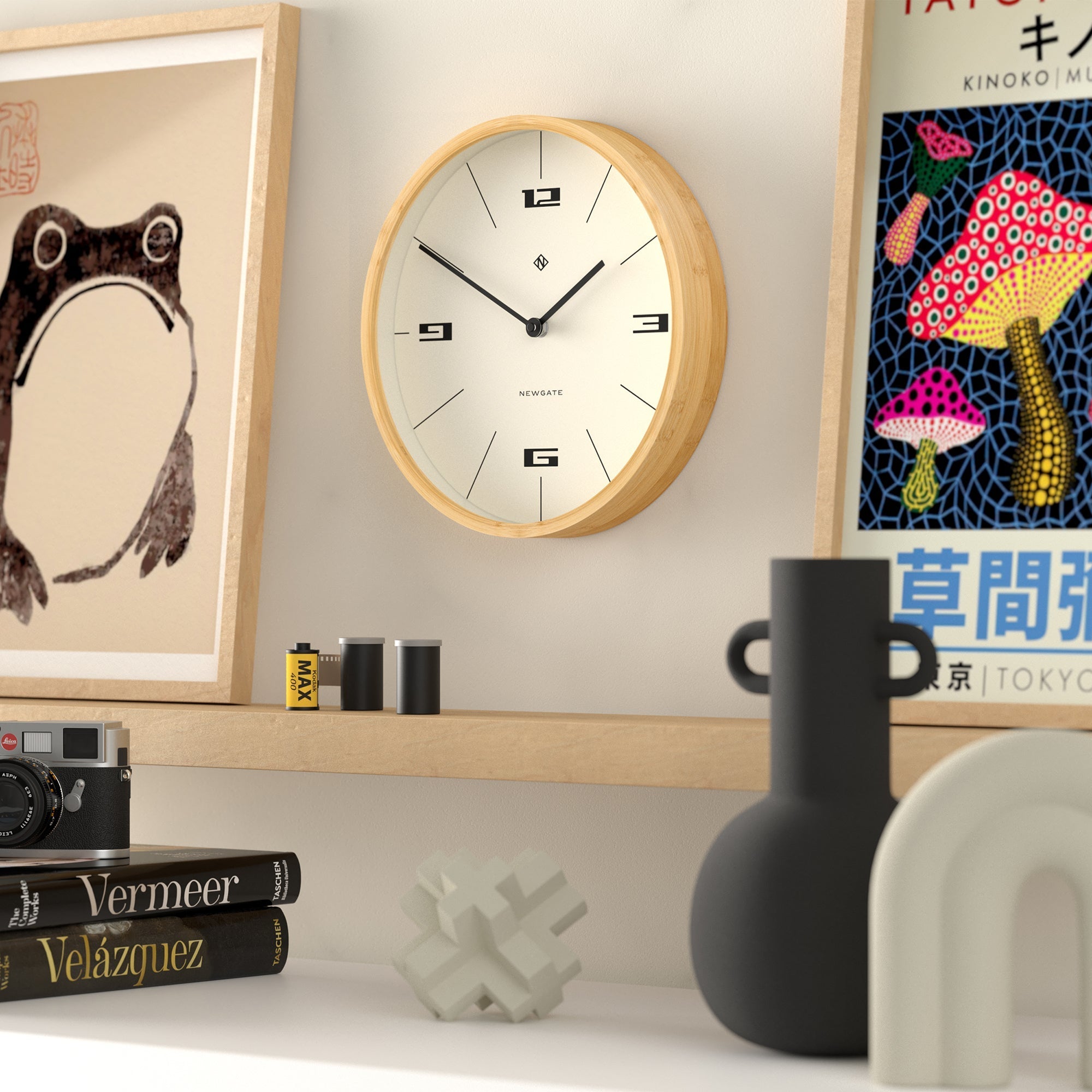 Buy Newgate Bali Bamboo Wall Clock Hovercraft Dial 30cm Online