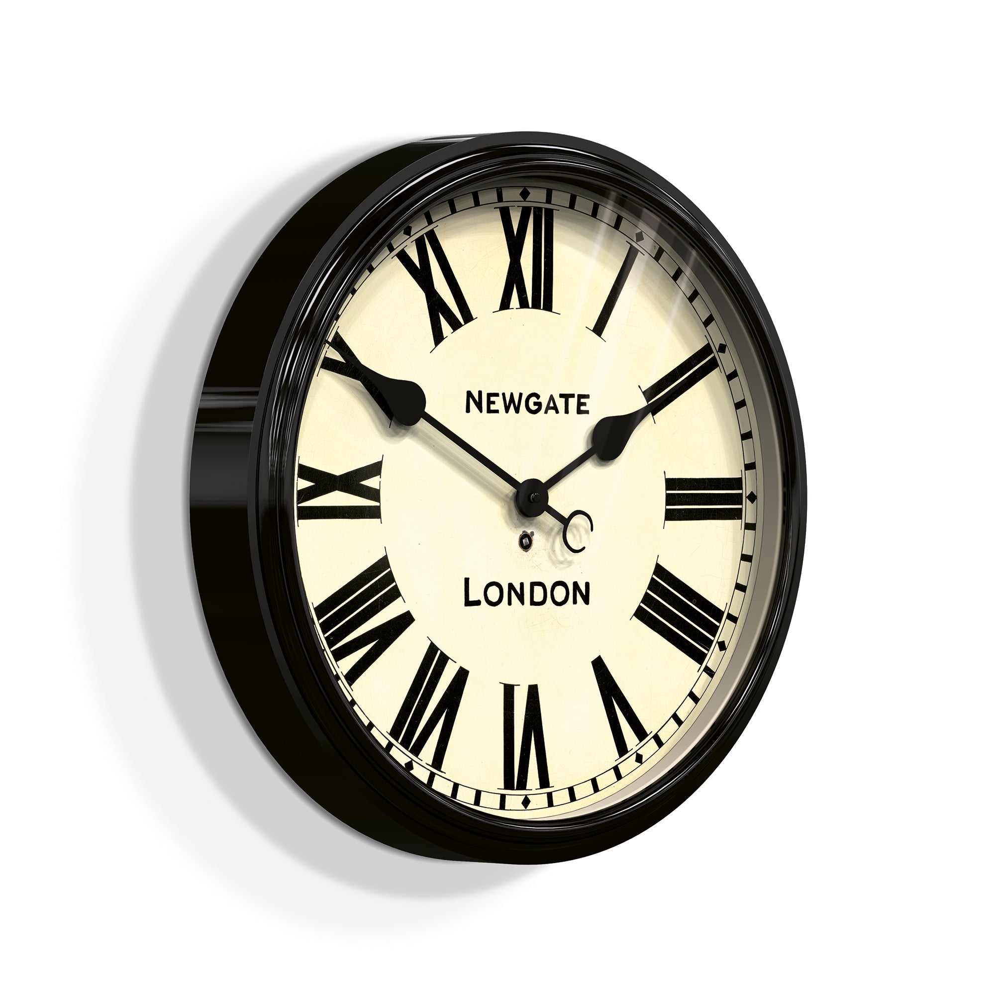 NEWGATE LONDON 掛時計 Battersby Wall Clock Buy Newgate Battersby Wall Clock Black 50cm Online – Oh Clocks