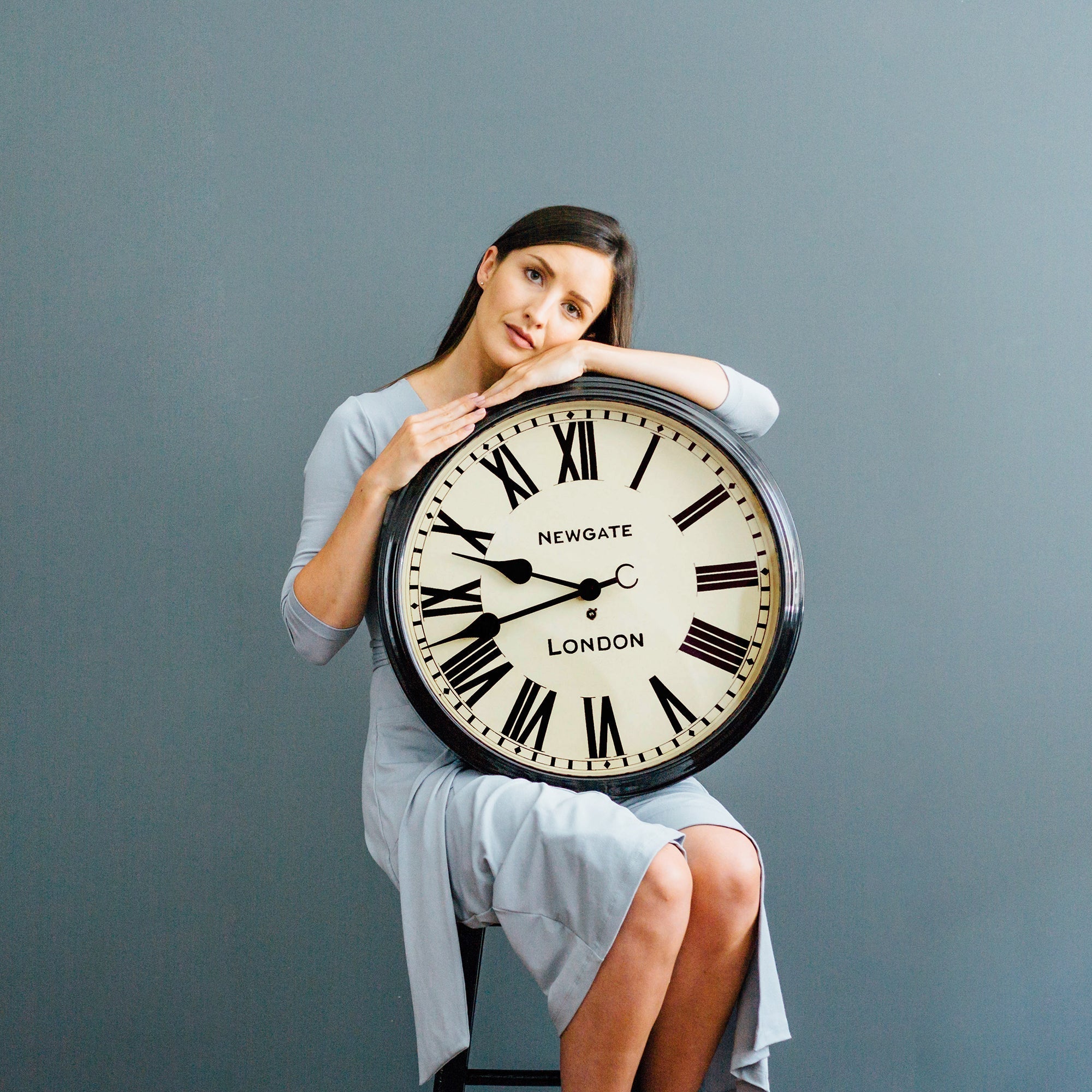 Buy Newgate Battersby Wall Clock Black 50cm Online – Oh Clocks