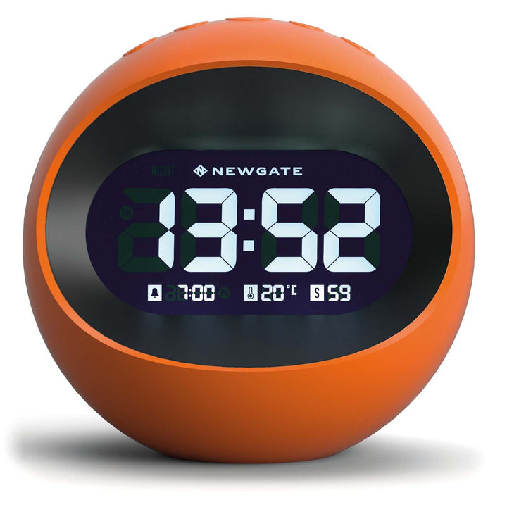 Newgate Centre Of The Earth LCD Alarm Clock Pumpkin Orange 12cm NGLCD/COTE3 1