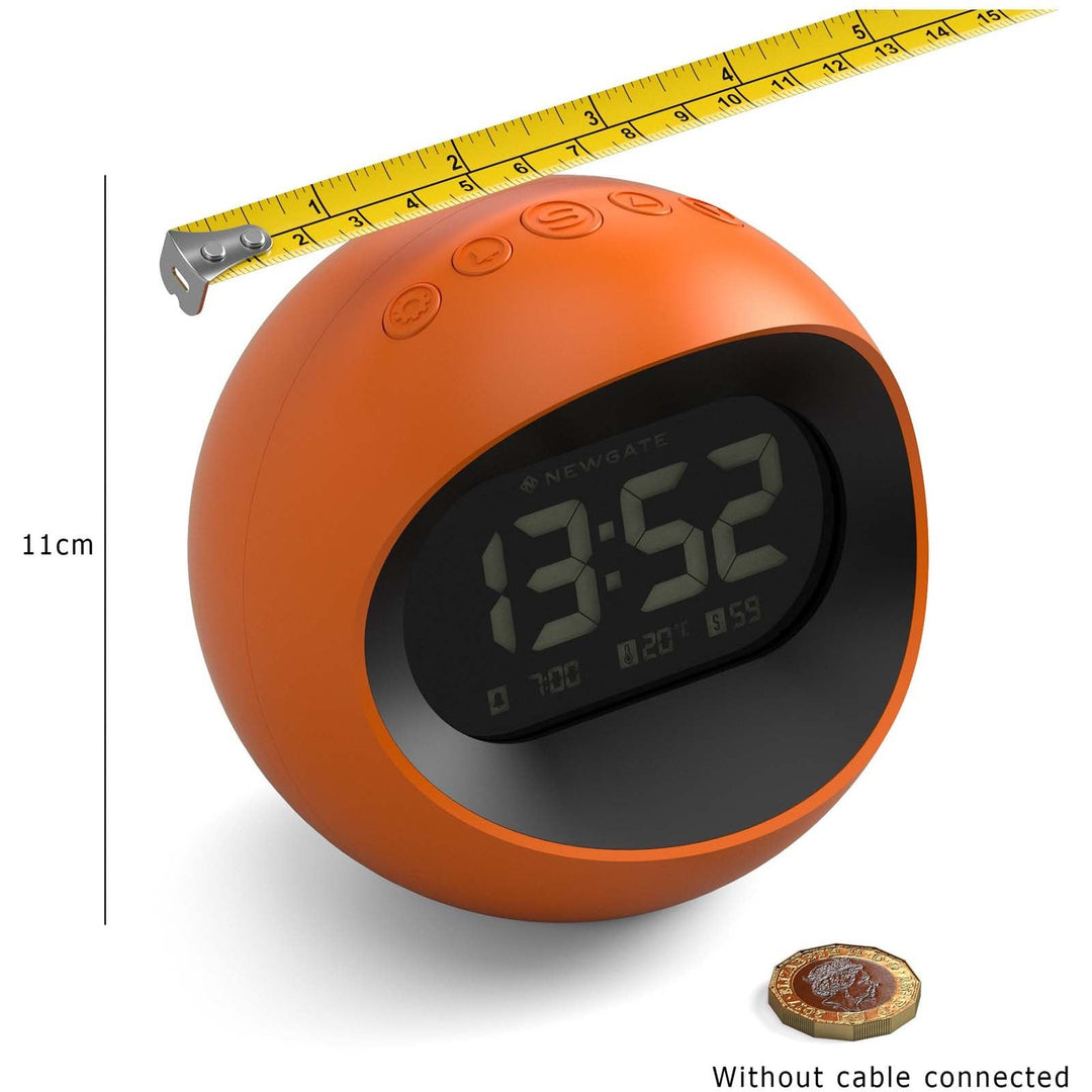 Newgate Centre Of The Earth LCD Alarm Clock Pumpkin Orange 12cm NGLCD/COTE3 4