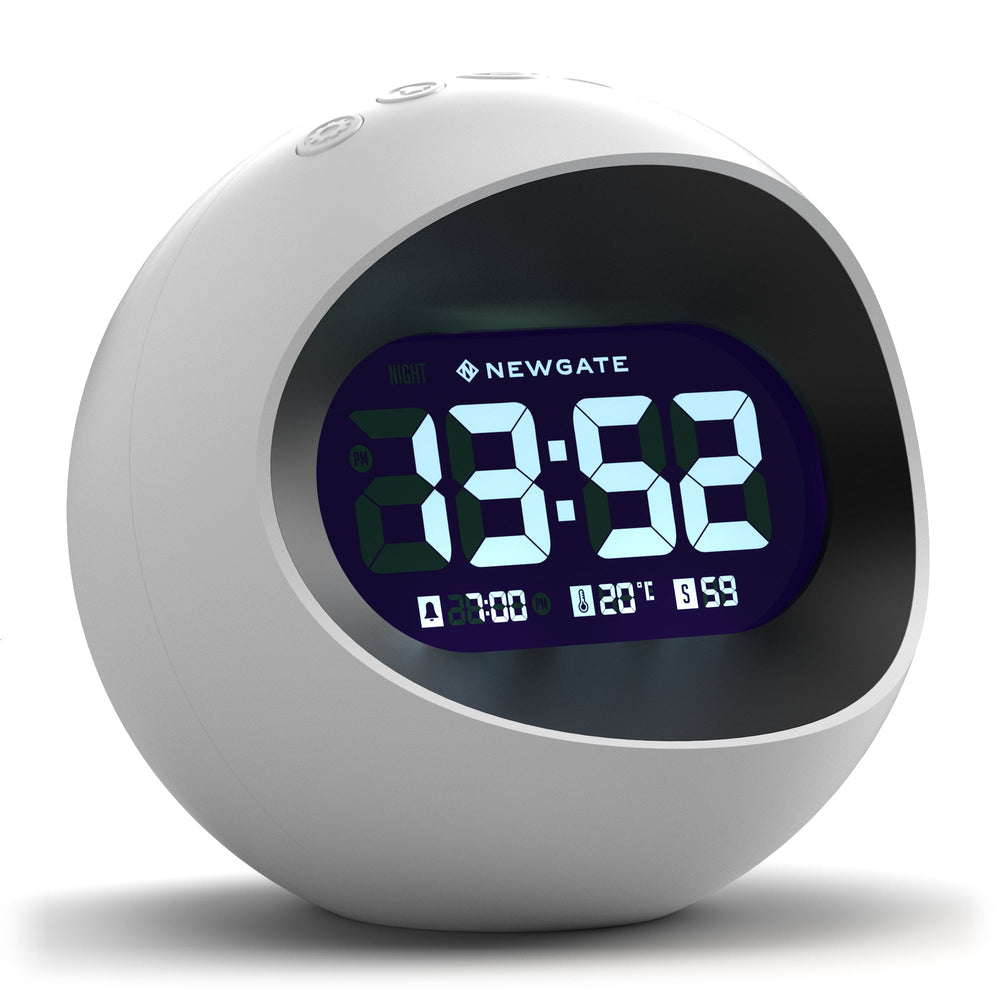 Newgate Centre Of The Earth LCD Alarm Clock White 12cm NGLCD/COTE2 2