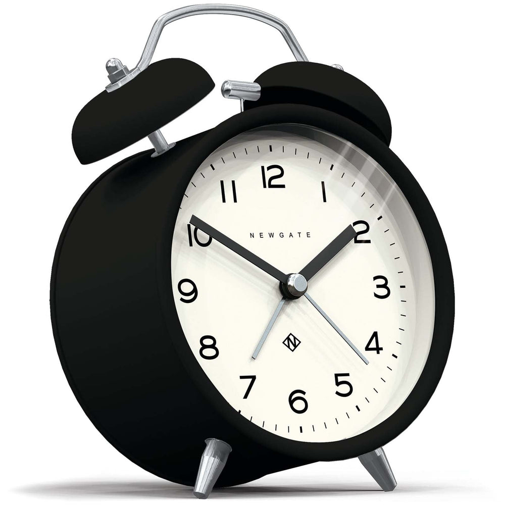 Newgate Charlie Bell Echo Alarm Clock Matte Black 14cm NGCBM134K 2