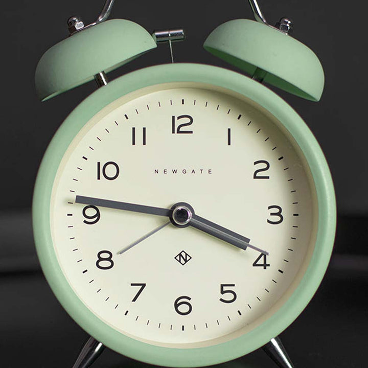 Newgate Charlie Bell Echo Alarm Clock Matte Neo Mint 14cm NGCBM134NM 3